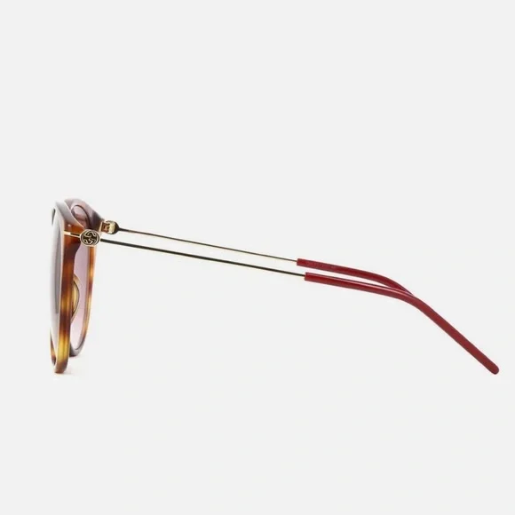 Authentic NWT Gucci Cat Eye Sunglasses in Havana/Red Shade - Picture 15 of 16
